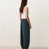 Pantalon bouffant 100 % lin