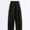 Pantalon bouffant 100 % lin