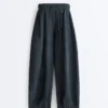 Pantalon bouffant 100 % lin