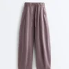 Pantalon bouffant 100 % lin