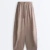 Pantalon bouffant 100 % lin