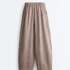 Pantalon bouffant 100 % lin
