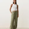 Pantalon bouffant cargo 100 % lin