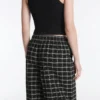 Pantalon bouffant à carreaux en coton Pantalon bouffant à carreaux en coton