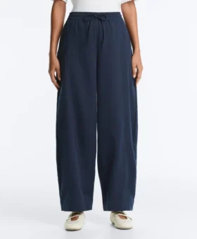 Pantalon bouffant en coton mélangé