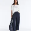 Pantalon bouffant en coton mélangé