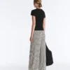 Pantalon bouffant en maille rayée