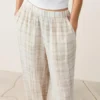 Pantalon bouffant en mélange de lin et de lyocell Pantalon bouffant en mélange de lin et de lyocell
