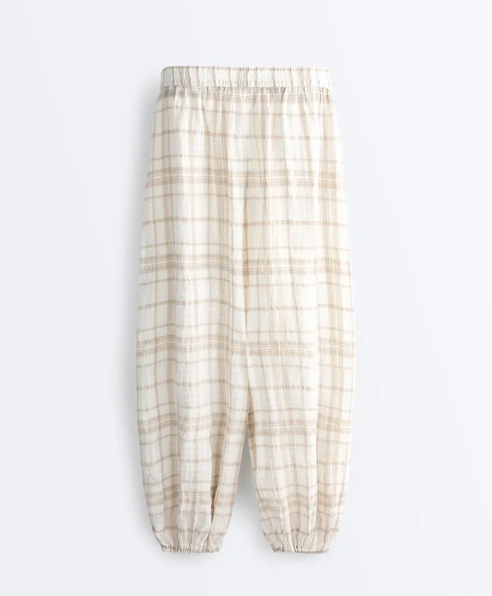 Pantalon bouffant en mélange de lin et de lyocell Pantalon bouffant en mélange de lin et de lyocell