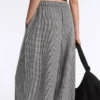 Pantalon bouffant en mélange de lyocell à carreaux vichy Pantalon bouffant en mélange de lyocell à carreaux vichy