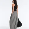 Pantalon bouffant en mélange de lyocell à carreaux vichy Pantalon bouffant en mélange de lyocell à carreaux vichy