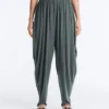 Pantalon bouffant en mélange de modal