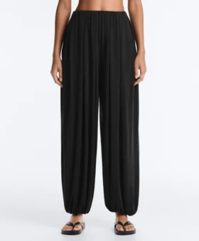 pantalon bouffant en mlange de modal 1 2 280x339 - Pantalon bouffant en m&eacute;lange de modal