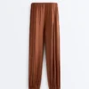 Pantalon bouffant en mélange de modal