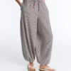 Pantalon bouffant maxi à carreaux en mélange de lyocell Pantalon bouffant maxi à carreaux en mélange de lyocell