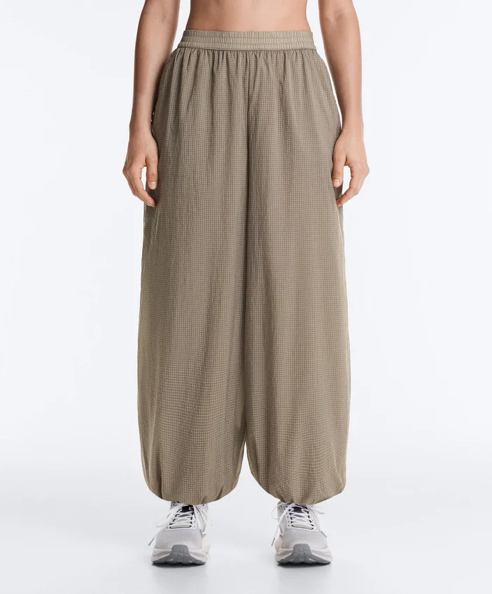 Pantalon bouffant technique à carreaux Pantalon bouffant technique à carreaux