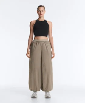 Pantalon bouffant technique à carreaux Pantalon bouffant technique à carreaux