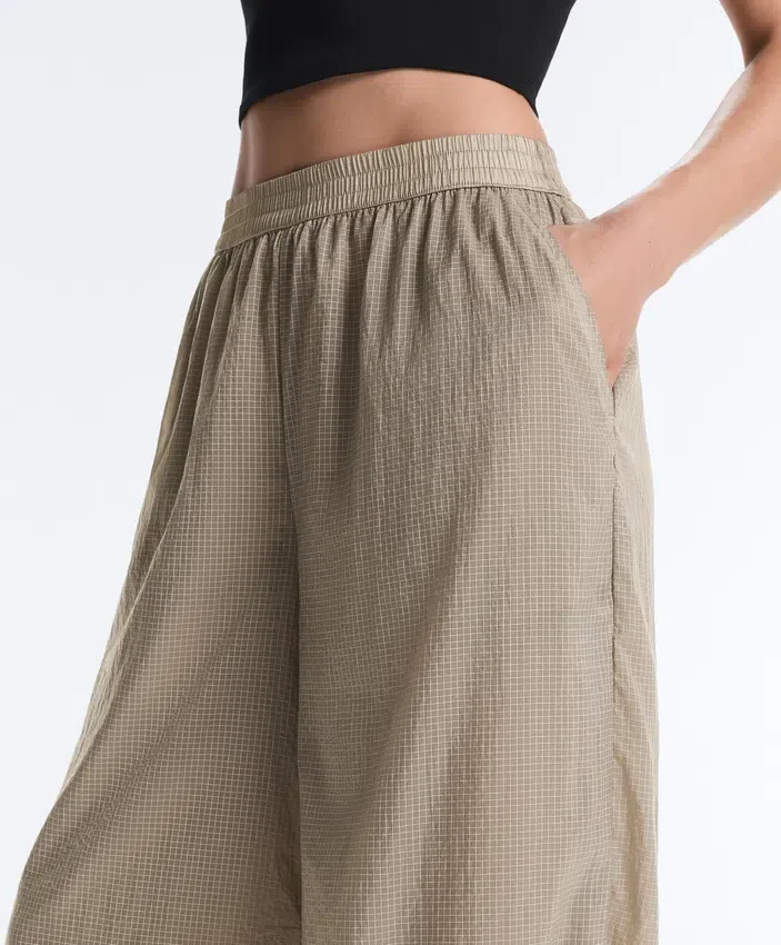Pantalon bouffant technique à carreaux Pantalon bouffant technique à carreaux