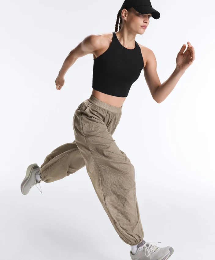 Pantalon bouffant technique à carreaux Pantalon bouffant technique à carreaux