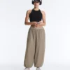 Pantalon bouffant technique à carreaux Pantalon bouffant technique à carreaux