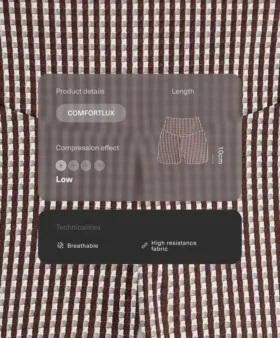 Pantalon à carreaux Comfortlux taille haute de 10 cm