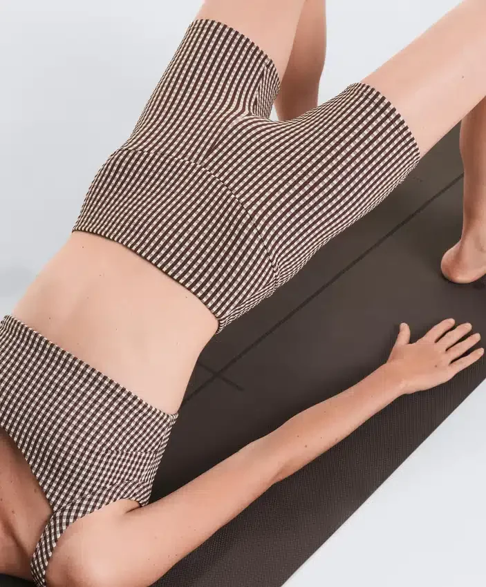 Pantalon à carreaux Comfortlux taille haute de 10 cm Pantalon à carreaux Comfortlux taille haute de 10 cm