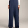 Pantalon cocon avec plis latéraux et modal brossé Pantalon cocon avec plis latéraux et modal brossé