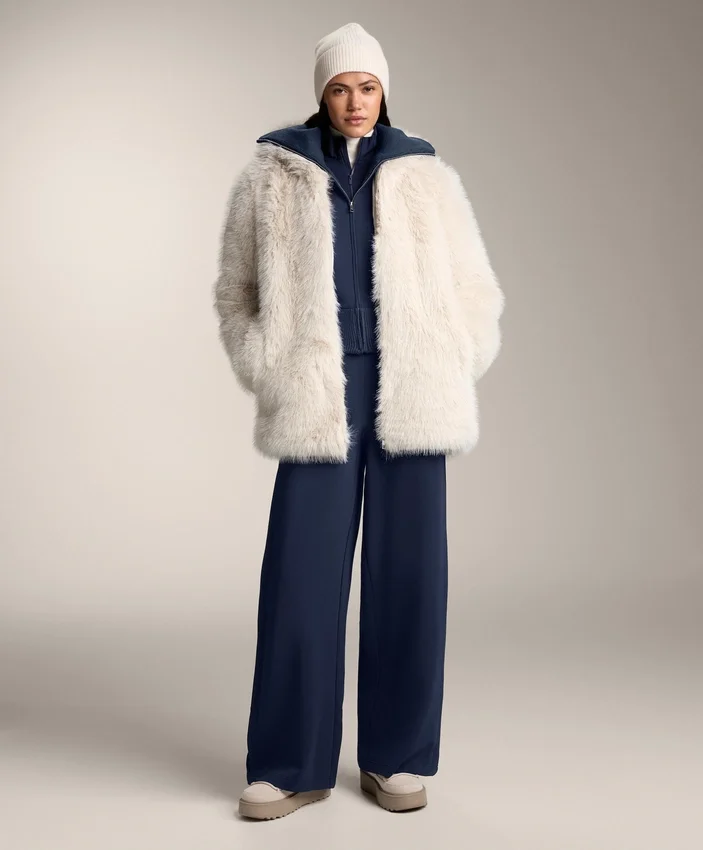 Pantalon cocon avec plis latéraux et modal brossé Pantalon cocon avec plis latéraux et modal brossé