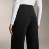 Pantalon à coupe droite en modal et à plis