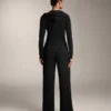 Pantalon à coupe droite en modal et à plis