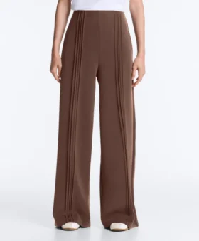 Pantalon à coupe droite en modal Soft Touch avec passepoil