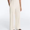 Pantalon à coupe droite en modal Soft Touch avec passepoil