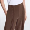 Pantalon à coupe droite en modal Soft Touch avec passepoil Pantalon à coupe droite en modal Soft Touch avec passepoil