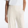 Pantalon à coupe droite en modal Soft Touch avec passepoil