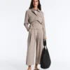 Pantalon court à jambes larges et au toucher Soft Touch, en modal et à plis Pantalon court à jambes larges et au toucher Soft Touch, en modal et à plis