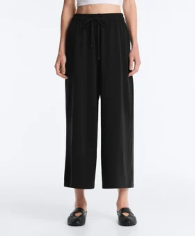 Pantalon court à jambes larges et toucher Soft Touch avec modal