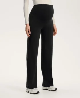 Pantalon de grossesse chaud à coupe droite