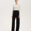 Pantalon de grossesse chaud à coupe droite Pantalon de grossesse chaud à coupe droite