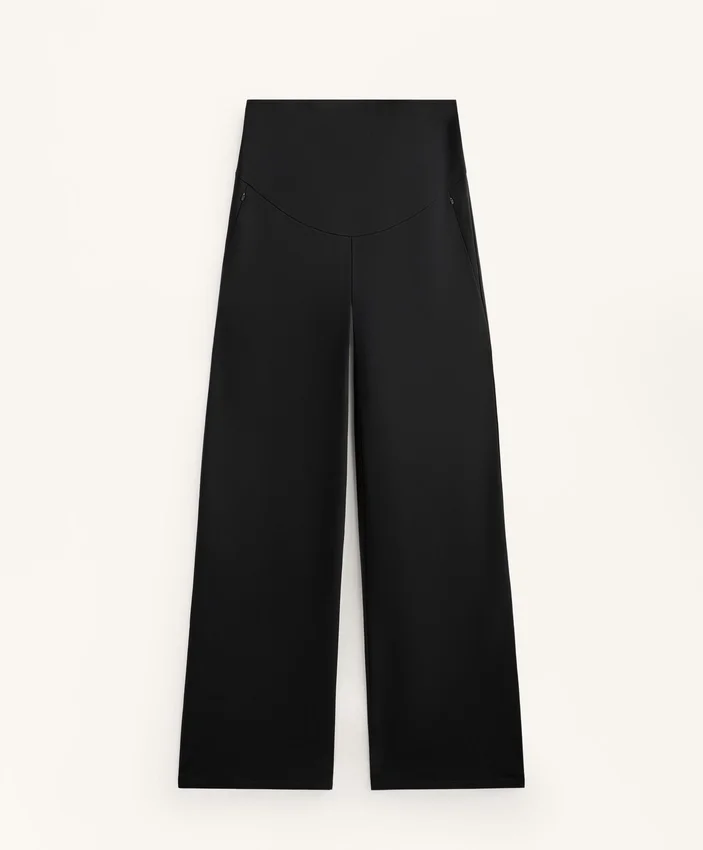Pantalon de grossesse chaud à coupe droite Pantalon de grossesse chaud à coupe droite
