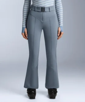 Pantalon de ski stretch évasé à taille haute et résistant à l&rsquo;eau