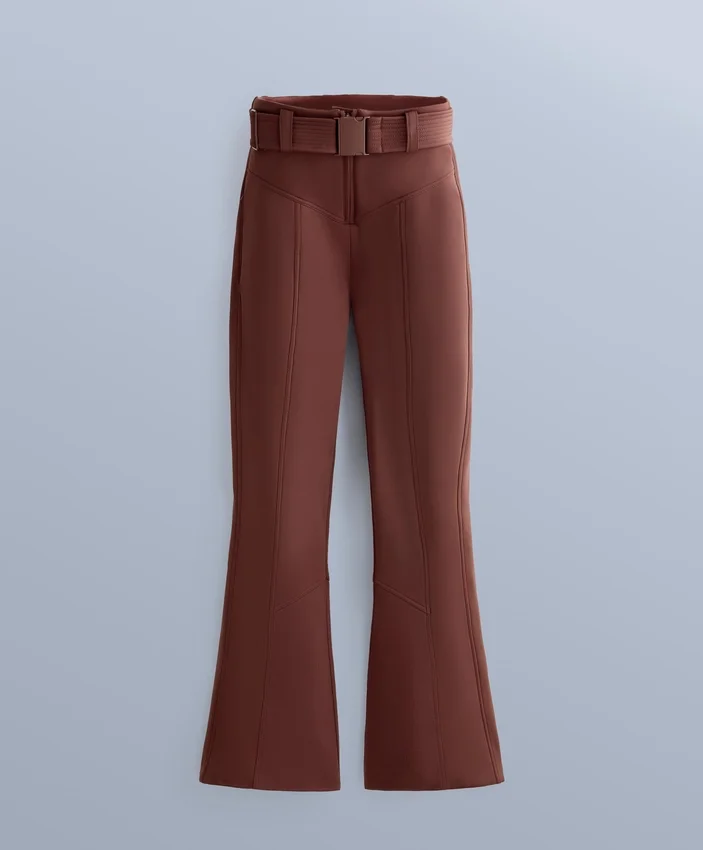 Pantalon de ski stretch évasé à taille haute et résistant à l’eau Pantalon de ski stretch évasé à taille haute et résistant à l’eau