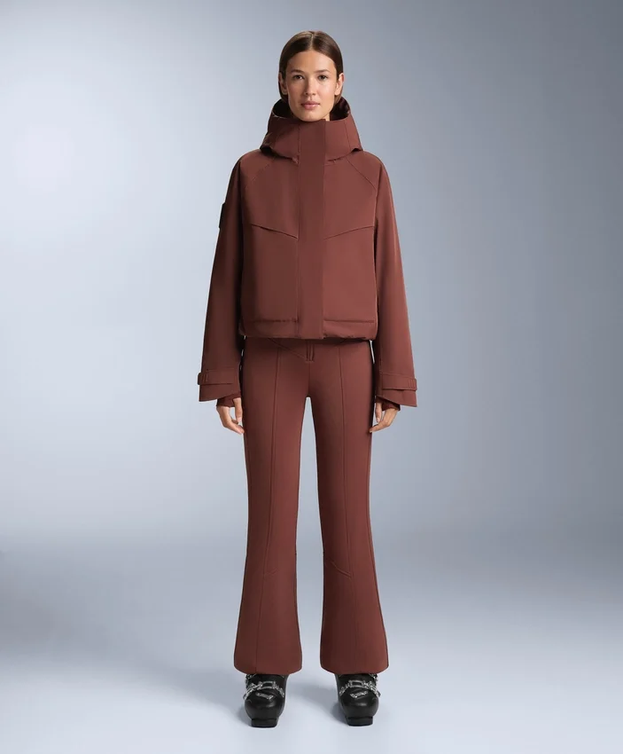 Pantalon de ski stretch évasé à taille haute et résistant à l’eau Pantalon de ski stretch évasé à taille haute et résistant à l’eau