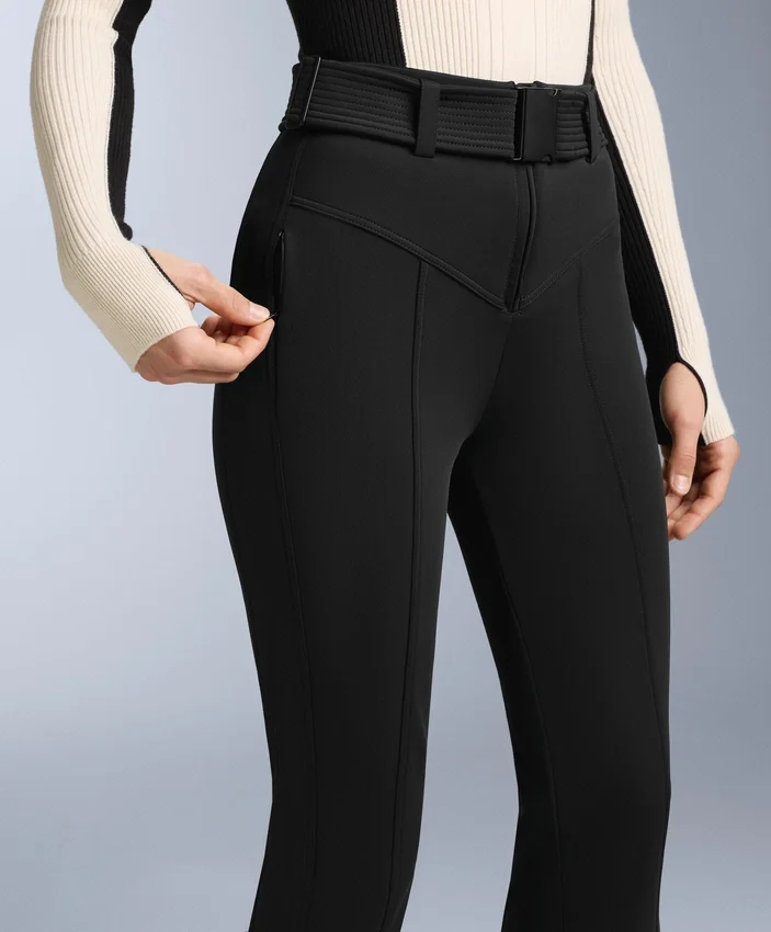 Pantalon de ski stretch évasé à taille haute et résistant à l’eau Pantalon de ski stretch évasé à taille haute et résistant à l’eau
