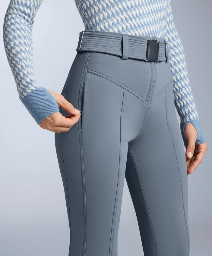 Pantalon de ski stretch évasé à taille haute et résistant à l’eau Pantalon de ski stretch évasé à taille haute et résistant à l’eau