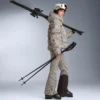 Pantalon de ski stretch évasé à taille haute, imprimé et résistant à l’eau Pantalon de ski stretch évasé à taille haute, imprimé et résistant à l’eau