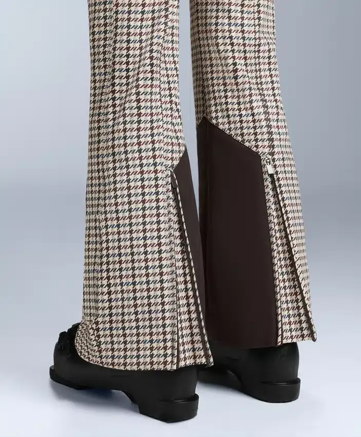 Pantalon de ski stretch évasé à taille haute, imprimé et résistant à l’eau Pantalon de ski stretch évasé à taille haute, imprimé et résistant à l’eau