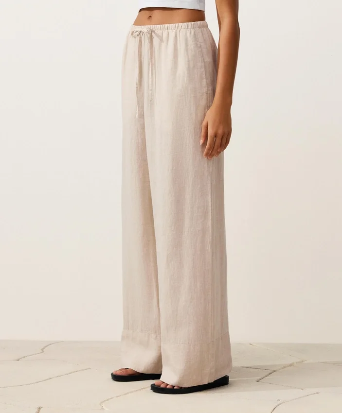 Pantalon droit 100 % lin Pantalon droit 100 % lin