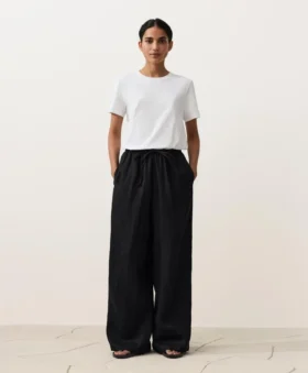 Pantalon droit 100 % lin