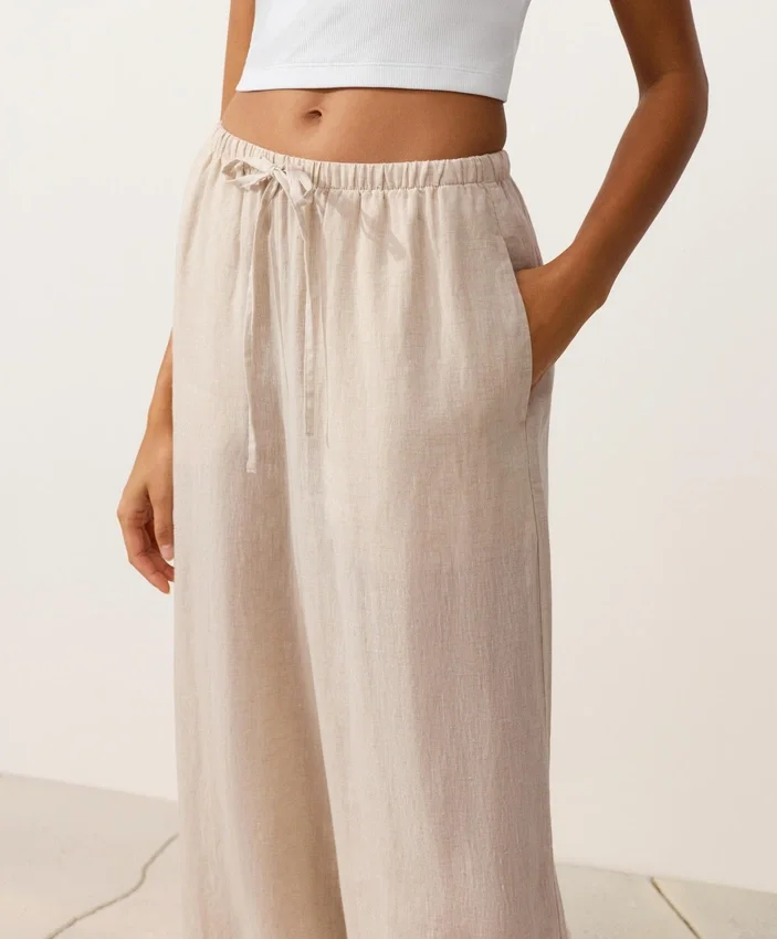 Pantalon droit 100 % lin Pantalon droit 100 % lin