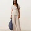 Pantalon droit 100 % lin Pantalon droit 100 % lin